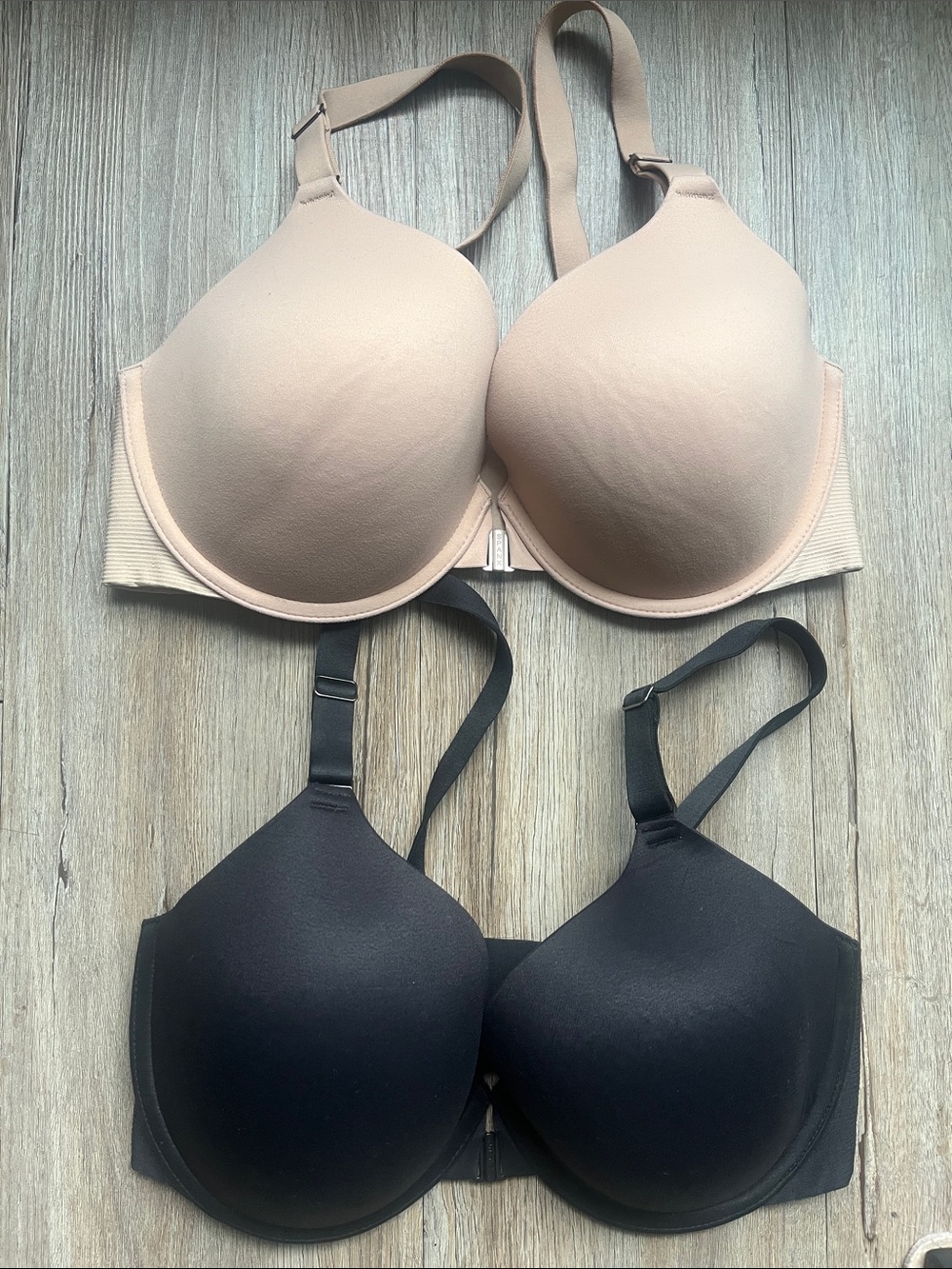 Spanx Women's Bra-llelujah Full Coverage Bra Nude and Black Set of 2